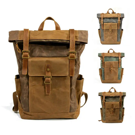 Canvas laptop backpack